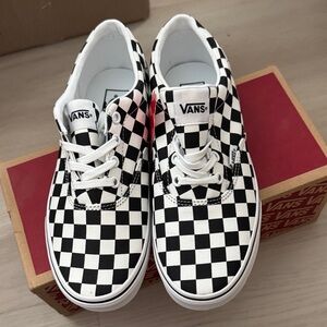 Vans Black & White Checkerboard Low Top Sneakers